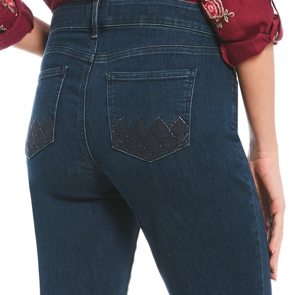 NYDJ Denim - NYDJ embellished straight Marilyn Jeans pants